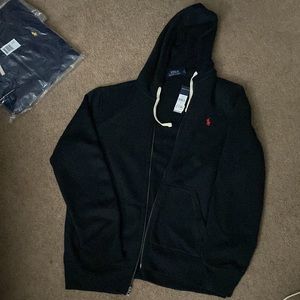 Black polo hoodie
